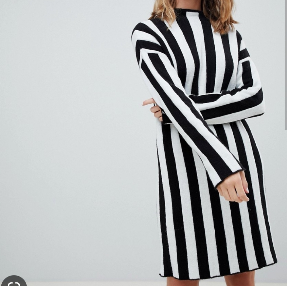 ASOS design vertical Sweater Dress